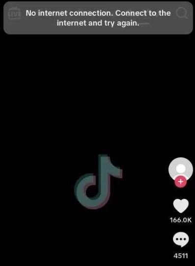 Ошибка подключения к TikTok при проблемах с доступом к сервису / TikTok connection error caused by access issues