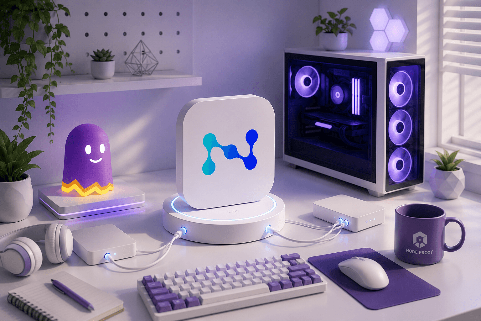 Интерфейс Ghost Browser с открытым Ghost Proxy Control и настройками прокси / Ghost Browser interface with Ghost Proxy Control and proxy settings open
