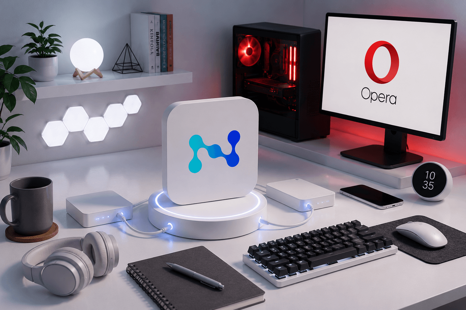 Интерфейс Opera с открытыми настройками прокси и расширением Proxy Switcher & Manager / Opera interface with proxy settings and the Proxy Switcher & Manager extension open