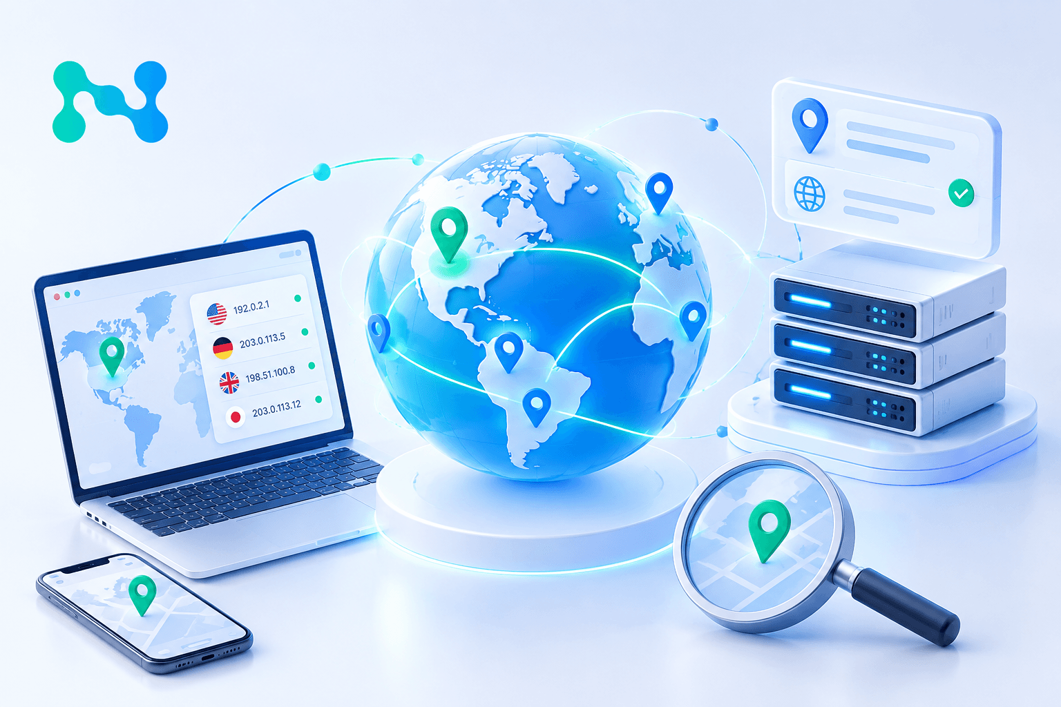 Проверка геолокации прокси и определение страны по IP-адресу / Checking proxy geolocation and identifying the country by IP address