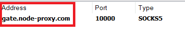 Пример адреса прокси с выделенным именем хоста / Example of a proxy address with the hostname highlighted