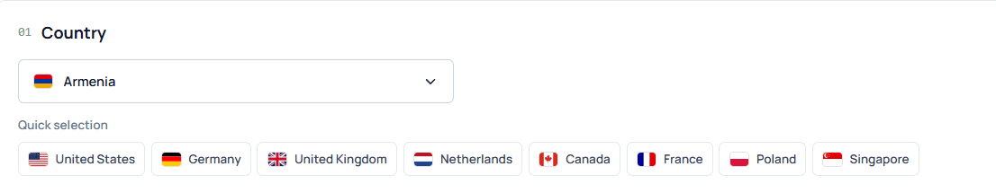 бор региона GEO при покупке IPv4 датацентровых прокси в Node Proxy / Selecting a GEO region when purchasing IPv4 datacenter proxies in Node Proxy