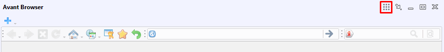 Главное окно Avant Browser с открытым меню настроек браузера / Avant Browser main window with the browser settings menu open