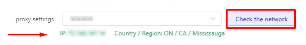 Проверка подключения через функцию Check the network в Lalicat / Testing the proxy connection using the Check the network feature in Lalicat