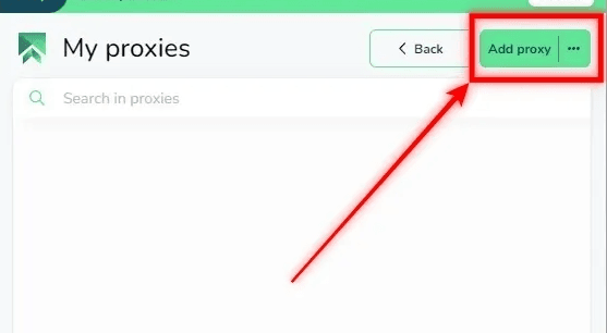 Раздел Manage Proxies в SessionBox One с кнопкой Add Proxy / SessionBox One Manage Proxies section with the Add Proxy button
